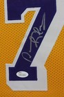 Dennis Rodman Autographed Framed Gold Lakers Jersey Auto Jsa Coa