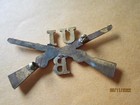 Antique Rare U I B Military Rifles Crossed Was Pin Army Vintage 2x1  
