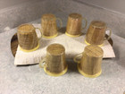 Vintage Raffia Coffee Mugs Set Of 6  1960 s Retro Mugs  Great Camper Decor 