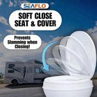 Seaflo Rv Toilet 18 5  Standard Height Gravity Flush W  Foot Pedal   Seat