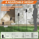 4 Pack Metal Torch For Outside Upgraded  16oz Metal Garden Torches Outdoor Ci   