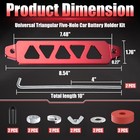 Battery Hold Down Kit  Aluminum Alloy Battery Tie Down Mount Bracket  Red