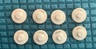 8 Antique Sailboat Satsuma Buttons  About 5 8  