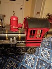 Vintage Decorative Metal Steam Locomotive Model Train Engine Red Black Gold