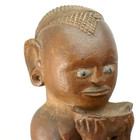 C1920s  Two Antique Kamba Kenya E  African Carved Wood Female Figures With Child