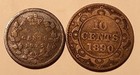 Canada newfoundland Lot 1890 10c Newfoundland   1872h Canada Silver 5c