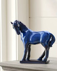 Threshold Decorative Horse Statue Blue Ceramic Cobalt Navy Figurine Pony