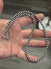 Sterling Silver 5mm 18    Plus 2    Ext Navajo Pearl Oxidized Beaded Necklace  925