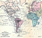 1855 Colton World Map Co-tidal Lines Tides Surf Ocean Waves   Mountain Ranges