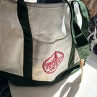 Trader Joe   s 2025 Release Large Green Handled Canvas Tote Bag