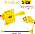 Xt60 Male To Female Mount Panel Cable  12awg Gold Plated Xt60 Male Plug With Mou