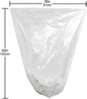 Typlastics 55 Gallon Clear Trash Can Liners - 36  X 60  - High Density Garbage B