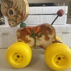 Vintage Fisher Price Prancy Pony Wooden Pull Toy 1965   617