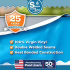 Smartline 12  X 20  X 54  Oval 25 Gauge Overlap Above Ground Swimming Pool Liner