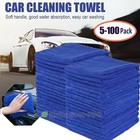 Bulk Lot Of 5-100 Blue Shop Towels 11  X 10  Cleaning Rags Homes Cars Reusable