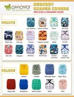 Osocozy Newborn Reusable Cloth Diaper Covers - Adjustable Snap Fit And Double   