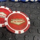 350 Vintage Welcome To Las Vegas Poker Chips 5 10 25 Chips In The Lot 9 5  Nice