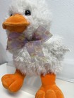Vintage Wal-mart  Stores Inc White Furry Duck Easter Plush Stuffed Animal Toy