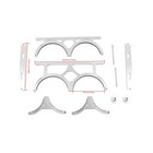 Silver 7inch Nitrous Dual Bottle Bracket Holder Kit Billet For 10-15 Lb Bottles