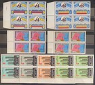 Kuwait 1966   1968  Crude  Burgan  Shuaiba  Superb Marginal Mnh Blocks Of Four