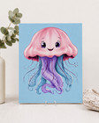 Cute Jellyfish Nursery Wall Art 8x10 Uv Printed Flat Art Panel Baby Room Decor