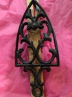 Hanging Style Metal Cast Trivet   Vintage Iron Holder Press Scroll Design 8 5 