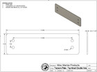 Outboard Transom Support Plate - 3 16  Double Hole Top Plate By Halk Marine