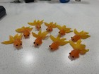 Lot  10  Vintage 1980s Rubber Gold Fish Goldfish Jiggler Bubble Orange Koi Toy