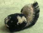 Vintage 1955-1961 Steiff Skunk Mini Mohair Woll Woolie Pom Pom Animal Toy Rare  