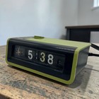National Tg02 Flip Alarm Clock Green Vintage Retro Japan Mid Century