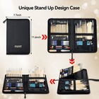 43pcs Pottery Clay Sculpting Tools Set With Stand-up Organizer Bag