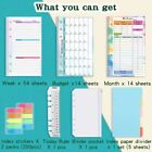 A6 Budget Planner Refill  82 Sheets Monthly Weekly Calendar Planner Refills