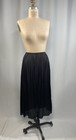 Vintage Half Slip Size Medium Black Nylon Long Modest Length 34  Comfort Choice