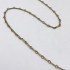 Vintage Pocket Watch Chain Necklace Fancy Bar Links Etched Gold Tone