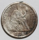1876 10c Seated Liberty Silver Dime - Love Token - Inscribed Reverse