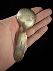 Vintage Sterling Silver 925 Norwegian Guilloch   Red Enamel Baby Spoon Norway