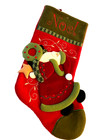 Felt Christmas Stockings Sculptured Two Count 8 Wide 17 Avg Length Very Good