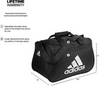 Adidas Diablo Duffel Bag Black White Logo Zip Top Fits Gym Locker Lifetime New