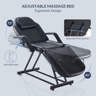 Adjustable Facial Bed Table Massage Chair Beauty Spa Tattoo Beauty Salon  Black