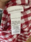 Pottery Barn Kids Red White Organic Cotton Gingham Fitted Crib Sheet
