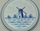 Hand Painted Blue Delft Round Tea Trivet Windmill