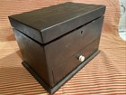 Antique 1890 Wood Box  Sewing Jewelry Primitive Chest 19 C