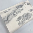 Antique Pure Silk Nagoya Obi  A Charming Edo Townscape Motif From Japan