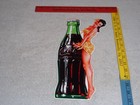 Vintage Drink Coca Cola W  Woman      Bottle 14  Metal Coke Soda Gasoline Oil Sign