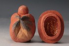 Japanese Tea Ceremony Raku Ware Kukurizaru Kogo Yoshimura Shigeo-kg404