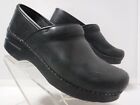 Dansko Professional Clogs Shoes Womens Size 39 Us 8 5 - 9 Black Leather Slip On