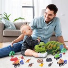 Dinosaur Truck With Sound   Light  Toy For Kids 3-5  T Rex Monster Truck Carrier