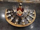 1 2 3 Row Blanton s Stopper   Bottle Display Glorifier Bourbon Barrel Wood Real