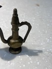 Antique Miniature Brass Metal Tea   Coffee Pot Set W  Candlestick Lot