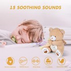 Rechargeable Baby Sleep Soother Bear  Nursery Decor Night Light Projector  Mom s
